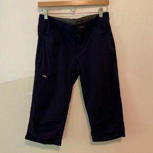 Orvis Womens Nylon Blend Outdoor Hiking Capri Pants Shorts Navy Size 6 Camping